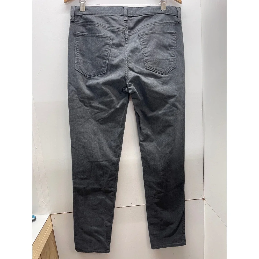 Banana Republic Mens Travel Jean Slim Fit Charcoal Gray Denim Pants 34x34